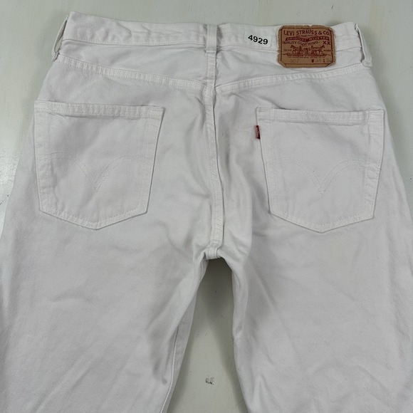 Levi's Other - VTG Levi's 501 White Jeans Men Actual 32x26 Button Fly Straight 100% Cotton Y2K